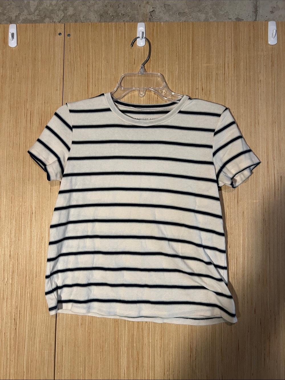 American Eagle Outfitters Navy & White Striped Tee